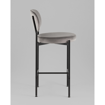 Стул полубарный Бриф VD велюр серый 2 шт.