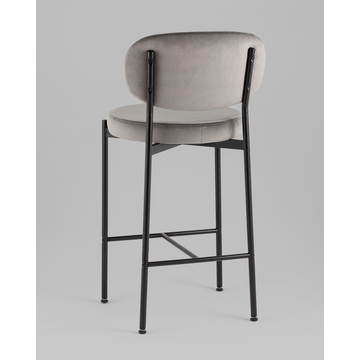 Стул полубарный Бриф VD велюр серый 2 шт.