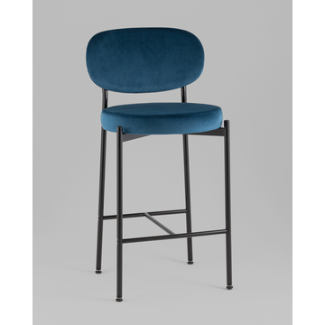 Стул полубарный Бриф VD велюр синий 2 шт.
