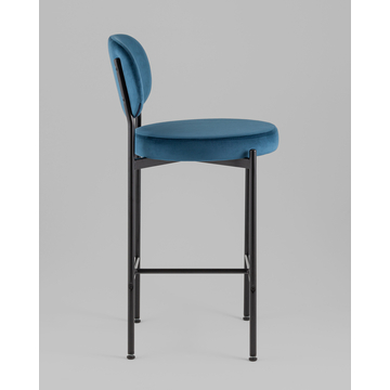 Стул полубарный Бриф VD велюр синий 2 шт.