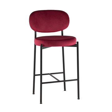 Стул полубарный Бриф VD велюр серый