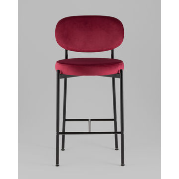 Стул полубарный Бриф VD велюр винный