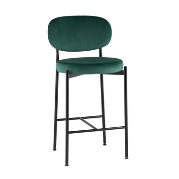 Стул полубарный Бриф VD велюр серый