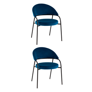 Стул Тилль велюр синий 2 шт.