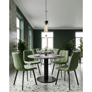 Стул Одди Original Square велюр пыльно-оливковый