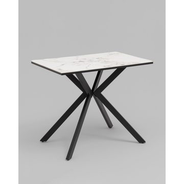 Стол Мармер мини нераскладной 90х60х75 см, GOLD JADE, подстолье металл черный