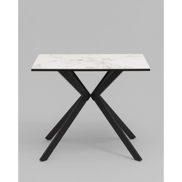 Стол Мармер мини нераскладной 90х60х75 см, GOLD JADE, подстолье металл черный