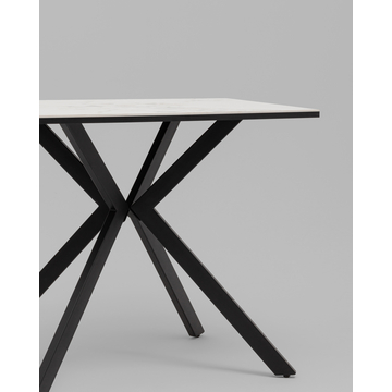 Стол Мармер мини нераскладной 90х60х75 см, GOLD JADE, подстолье металл черный