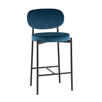 Стул полубарный Бриф VD велюр серый