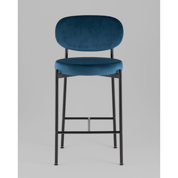 Стул полубарный Бриф VD велюр синий