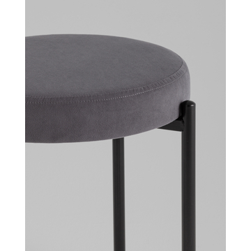 Табурет Бриф Original велюр серый