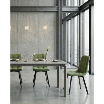 Стул Одди Original Square велюр пыльно-оливковый