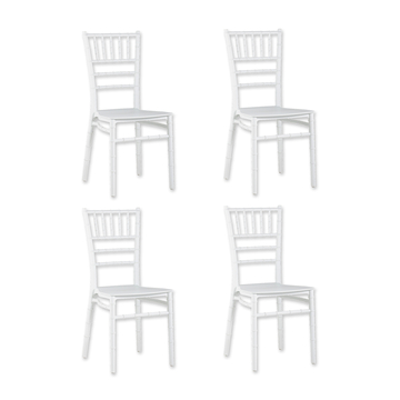 Стул Chiavari (Кьявари) пластик белый 4 шт. комплект