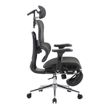 Кресло офисное TopChairs Stich с оттоманкой черный