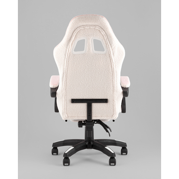 Кресло спортивное TopChairs MG-7019 букле бело-розовый