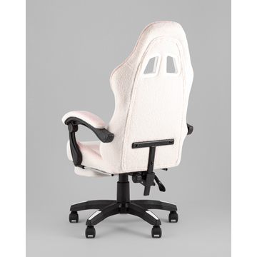 Кресло спортивное TopChairs MG-7019 букле бело-розовый