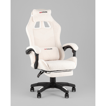 Кресло спортивное TopChairs MG-7019 букле белый