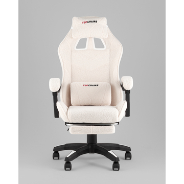Кресло спортивное TopChairs MG-7019 букле белый