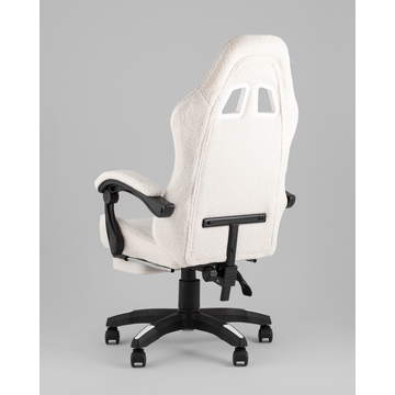 Кресло спортивное TopChairs MG-7019 букле белый