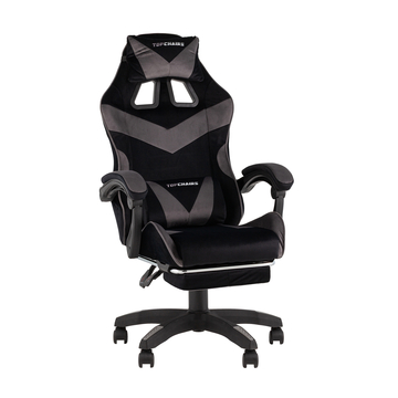 Кресло спортивное TopChairs MG-7019 велюр черно-серый