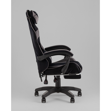 Кресло спортивное TopChairs MG-7019 велюр черно-серый
