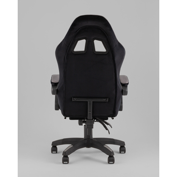 Кресло спортивное TopChairs MG-7019 велюр черно-серый