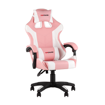 Кресло спортивное TopChairs MG-7035 розово-белый