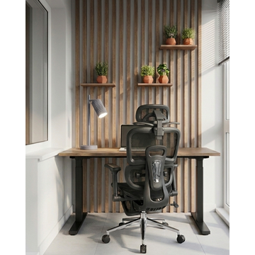 Кресло офисное TopChairs Stich с оттоманкой черный