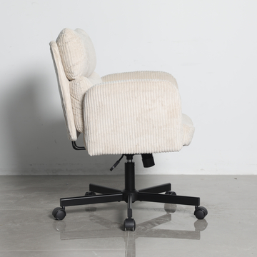 Кресло офисное TopChairs 6187 с откидными подлокотниками кремовый