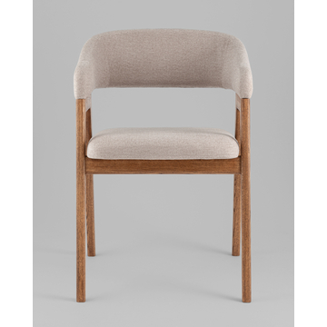 Стул Эйко массив дуба коньяк велюр бежевый