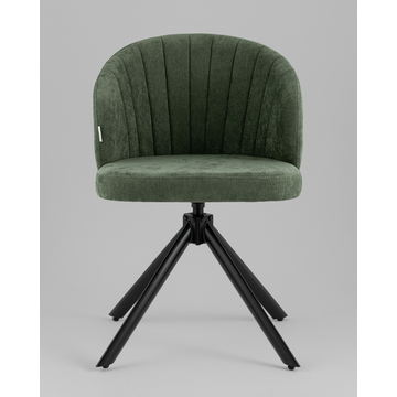 Стул Ханнингем с поворотным механизмом велюр зеленый