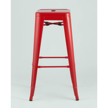 Табурет барный TOLIX красный глянцевый металл