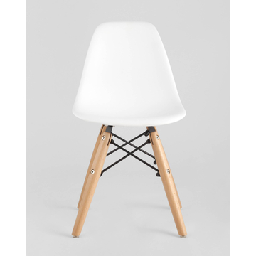 Стул DSW маленький белый с ножками из дерева