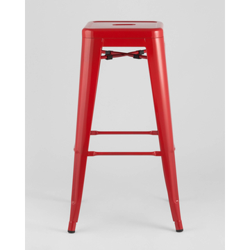 Табурет барный TOLIX красный глянцевый металл