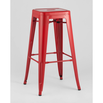 Табурет барный TOLIX красный глянцевый металл