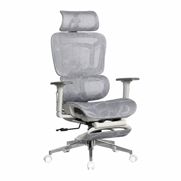 Кресло офисное TopChairs Nimbus белая сетка белый пластик