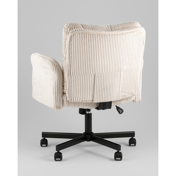 Кресло офисное TopChairs 6187 с откидными подлокотниками кремовый
