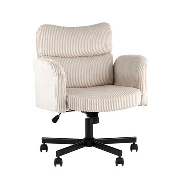 Кресло офисное TopChairs 6187 с откидными подлокотниками кремовый