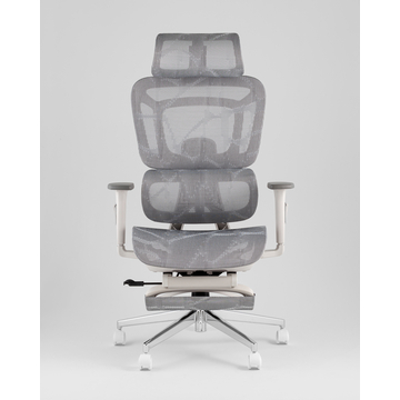 Кресло офисное TopChairs Nimbus белая сетка белый пластик