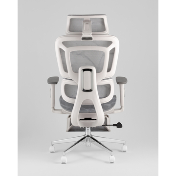 Кресло офисное TopChairs Nimbus белая сетка белый пластик