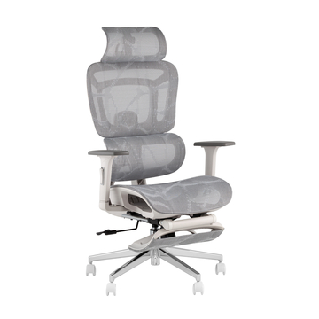 Кресло офисное TopChairs Nimbus белая сетка белый пластик
