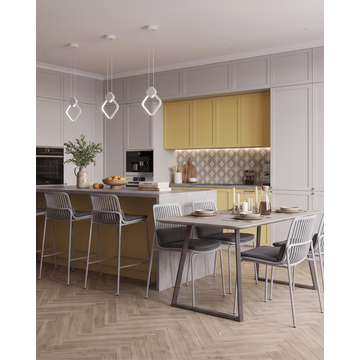 Стул барный Louran с подушкой серый