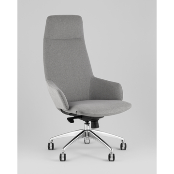 Кресло руководителя TopChairs Bow в ткани серый