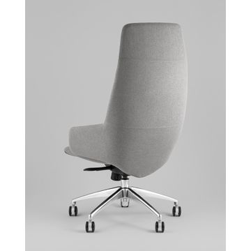 Кресло руководителя TopChairs Bow в ткани серый