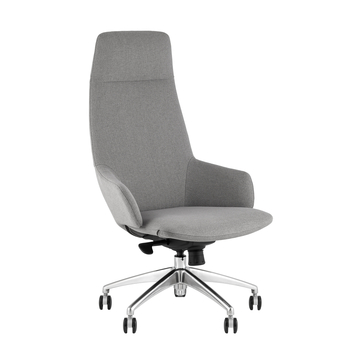 Кресло руководителя TopChairs Bow в ткани серый