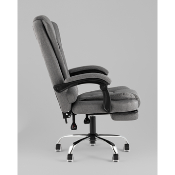 Кресло руководителя TopChairs President NEW серое в ткани