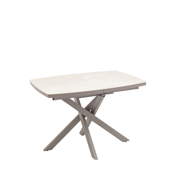Стол Стейси 110/800/750 столешница керамика Carmen light grey, подстолье подстолье металл латте