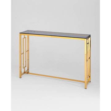 Консольный столик БРУКЛИН 115*30 золото стекло smoke