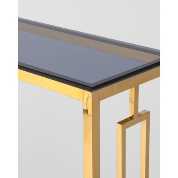 Консольный столик БРУКЛИН 115*30 золото стекло smoke