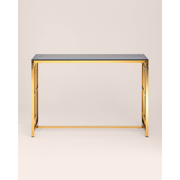 Консольный столик БРУКЛИН 115*30 золото стекло smoke